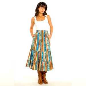Elizabeth James the Label Surrey Skirt Serape Stripe Size XS NWT